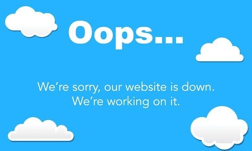 Website outage May 2025