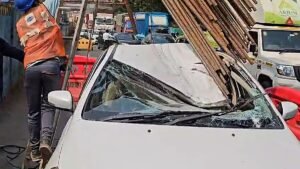 Iron Cage of MMRDA’s Under-Construction Pier Topples Onto Moving Car on Kopri Bridge; Contractor Fined ₹2 Crore